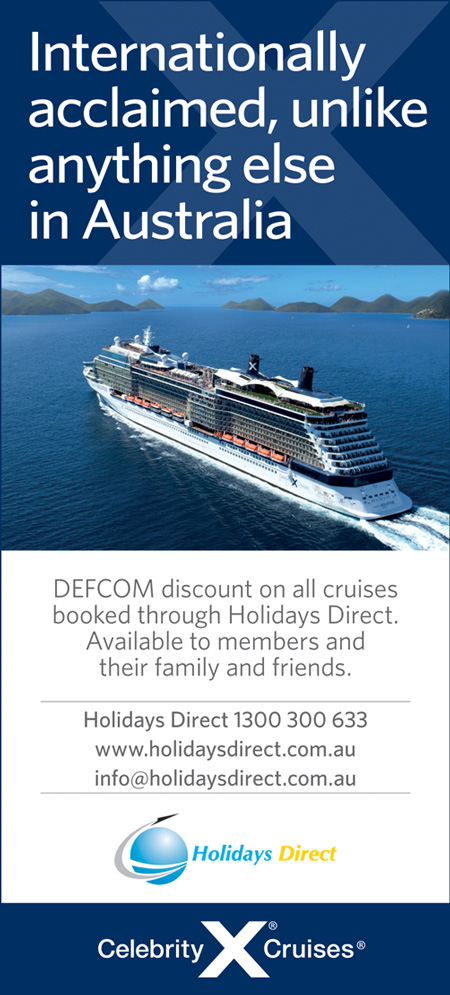 DEFCOM discount off every Celebrity cruise booked with Holidays Direct
